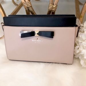 Kate Spade ♠️ Tan And Black Crossbody Bag